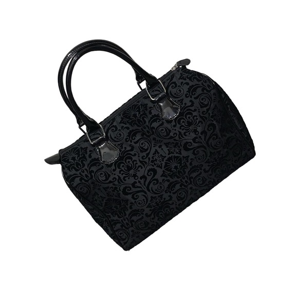 Black floral Tassel Suede Embroidery Pattern Handbag - Picture 1 of 12